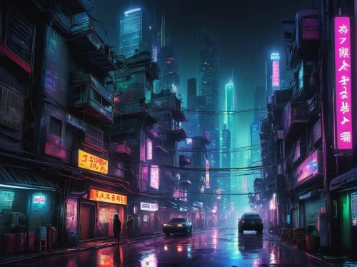 cyberpunk,shinjuku,tokyo city,tokyo,shanghai,taipei,kowloon,hong kong,colorful city,cityscape,fantasy city,osaka,alleyway,futuristic landscape,kowloon city,alley,tokyo ¡¡,hk,vapor,pink city,Illustration,Japanese style,Japanese Style 17