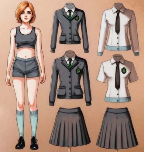 school uniform,school clothes,a uniform,uniforms,uniform,sports uniform,nurse uniform,anime japanese clothing,women's clothing,school skirt,police uniforms,cheerleading uniform,martial arts uniform,retro paper doll,costume design,ladies clothes,sewing pattern girls,bolero jacket,chef's uniform,fashionable clothes,Illustration,Realistic Fantasy,Realistic Fantasy 07