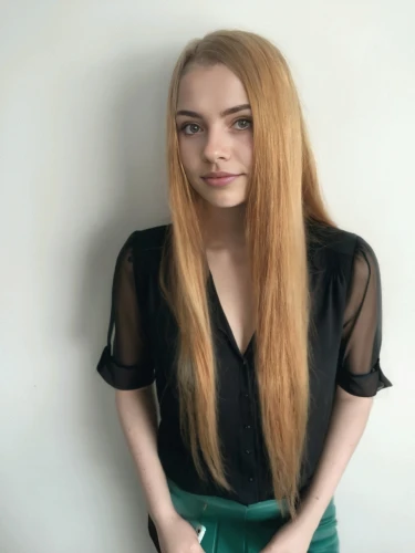 green background,paleness,green screen,in green,british semi-longhair,yellow background,eurasian,belarus byn,teen,ginger rodgers,irish,long blonde hair,smooth hair,artificial hair integrations,greta oto,portrait background,female model,shoulder length,caramel color,green