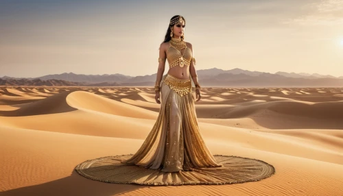 arabian,ancient egyptian girl,rem in arabian nights,cleopatra,desert flower,desert background,arabia,orientalism,sand timer,oriental princess,belly dance,capture desert,priestess,sahara,girl on the dune,desert rose,ancient costume,desert,arab,girl in a long dress,Photography,General,Realistic