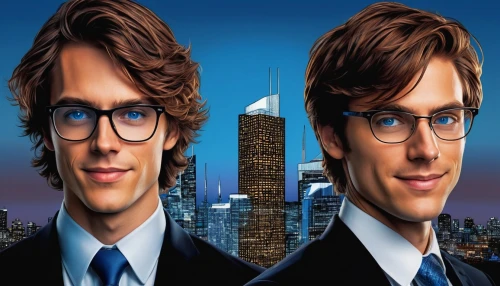 businessmen,business icons,corporate,business men,ceo,clone jesionolistny,white-collar worker,blur office background,twin tower,wall street,jim's background,business people,spy,download icon,twin towers,it business,spy-glass,corporation,skyscrapers,oddcouple,Illustration,Retro,Retro 02