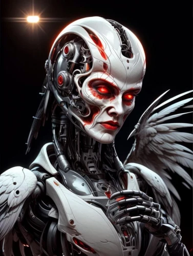 alien warrior,cyborg,humanoid,neottia nidus-avis,endoskeleton,archangel,biomechanical,darth talon,cybernetics,dark angel,eve,sci fi,terminator,cyber,cg artwork,widow,metal implants,predator,the archangel,alien