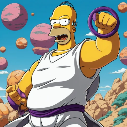 homer simpsons,homer,malasada,flanders,bombolone,steamed meatball,doughnuts,dragonball,garp fish,donuts,hamburgers,nikuman,drug marshmallow,balanced boulder,cruller,dragon ball,burgers,stone background,diet icon,bart,Illustration,Japanese style,Japanese Style 07