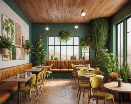 3d rendering,coffee shop,potted plants,green plants,the coffee shop,render,bamboo plants,a restaurant,breakfast room,green living,bistro,watercolor cafe,culinary herbs,tropical greens,modern decor,neon coffee,3d render,juice plant,dandelion coffee,crown render,Art,Artistic Painting,Artistic Painting 20