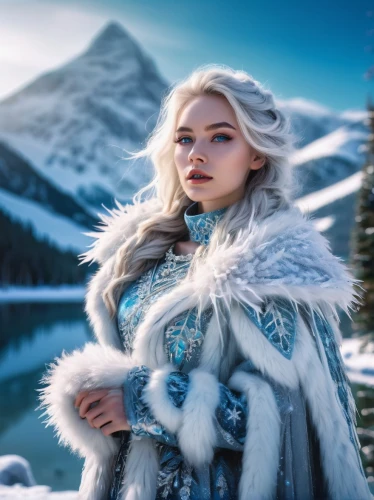 the snow queen,suit of the snow maiden,elsa,ice queen,winterblueher,white rose snow queen,ice princess,eternal snow,glory of the snow,winter background,siberian,fur,nordic,fur clothing,tundra,frozen,arctic,fantasy picture,eskimo,nordic christmas,Photography,Artistic Photography,Artistic Photography 10