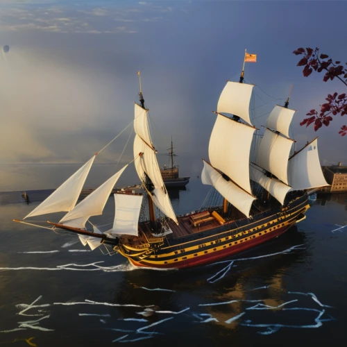 caravel,galleon ship,sea sailing ship,full-rigged ship,east indiaman,sail ship,friendship sloop,sailing ship,baltimore clipper,sailing ships,mayflower,three masted sailing ship,windjammer,sloop-of-war,sailing vessel,tallship,trireme,galleon,steam frigate,manila galleon,Art,Classical Oil Painting,Classical Oil Painting 02