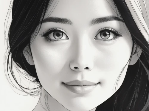 eyes line art,lotus art drawing,girl portrait,digital painting,japanese woman,face portrait,tiffany,girl drawing,asian woman,closeup,study,digital drawing,graphite,yuri,oriental girl,woman portrait,digital art,world digital painting,pencil art,lineart,Illustration,Japanese style,Japanese Style 14