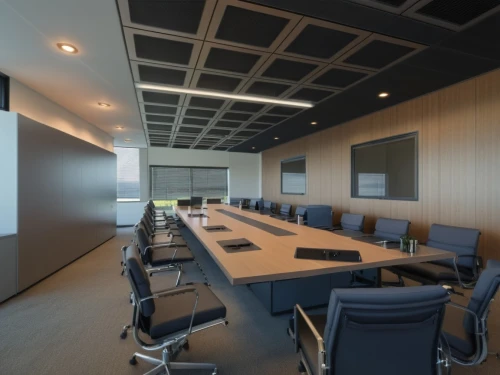 conference room,board room,conference room table,meeting room,conference table,boardroom,lecture room,blur office background,search interior solutions,modern office,ceiling ventilation,ceiling construction,assay office,conference hall,consulting room,offices,corporate headquarters,daylighting,concrete ceiling,study room,Photography,General,Realistic