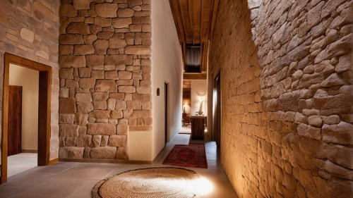 stone stairs,stone stairway,hallway space,hallway,stone floor,sandstone wall,stone lamp,casa fuster hotel,anasazi,wine cellar,outside staircase,stone house,the threshold of the house,tuff stone dwellings,stone wall,house entrance,stone oven,boutique hotel,wall light,priorat,Photography,General,Realistic