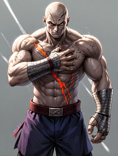 nikuman,kenjutsu,muscle man,male character,brute,sanshou,takikomi gohan,strongman,sensei,angry man,sōjutsu,swordsman,iaijutsu,ironworker,buchardkai,iron rope,rupee,battōjutsu,edge muscle,grog