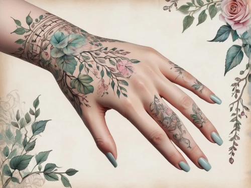 watercolor floral background,watercolor hands,vintage floral,hand painting,vintage botanical,vintage flowers,hand digital painting,artistic hand,tattoo girl,floral background,woman hands,with tattoo,sleeve,tattoos,vintage lavender background,hand drawing,vintage background,female hand,drawing of hand,japanese floral background,Unique,Design,Infographics