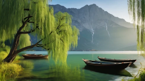 boat landscape,green trees with water,lake lucerne,beautiful lake,lake lucerne region,thun lake,green landscape,green water,fjord,river landscape,weeping willow,canoes,backwaters,calm waters,landscape background,calm water,lake thun,beautiful landscape,lake annecy,emerald sea,Photography,General,Natural