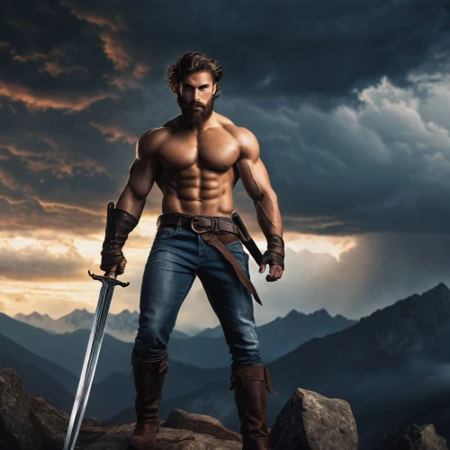 barbarian,god of thunder,heroic fantasy,fantasy warrior,female warrior,wolverine,biblical narrative characters,swordsman,lone warrior,hercules,spartan,he-man,warrior,thor,viking,the warrior,wind warrior,male character,highlander,statue of hercules,Photography,Documentary Photography,Documentary Photography 23