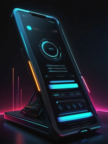 music player,audio player,music equalizer,jukebox,cellular phone,viewphone,neon light,80's design,neon,futuristic,neon lights,phone,digital piano,neon human resources,cell phone,e-mobile,graphic calculator,phone icon,mobile tablet,portable media player,Illustration,Realistic Fantasy,Realistic Fantasy 28