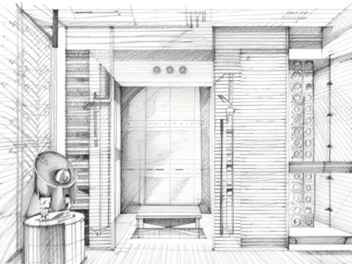 sauna,shower panel,shower base,shower door,renovation,wooden sauna,japanese-style room,laundry room,shower bar,bathroom,washroom,cabinetry,house drawing,luxury bathroom,archidaily,aqua studio,core renovation,examination room,japanese architecture,architect plan,Design Sketch,Design Sketch,Pencil Line Art