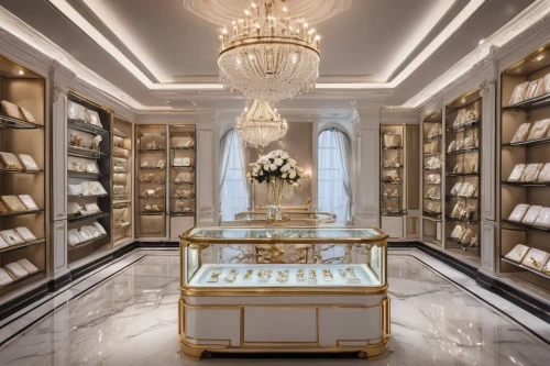 walk-in closet,jewelry store,gold bar shop,brandy shop,shoe cabinet,pantry,gold shop,china cabinet,luxury accessories,cartier,luxury,boutique,shoe store,luxury items,luxurious,apothecary,chocolatier,luxury home interior,pastry shop,women's closet,Conceptual Art,Fantasy,Fantasy 22