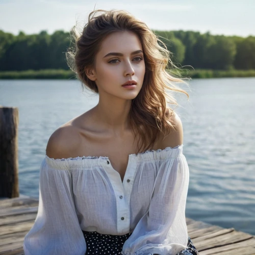 on the pier,girl on the river,cotton top,girl on the boat,beautiful young woman,cardigan,young woman,romantic look,malibu,elegant,pretty young woman,model beauty,pier,by the sea,on the shore,romantic portrait,orlova chuka,in a shirt,relaxed young girl,attractive woman,Photography,Fashion Photography,Fashion Photography 24
