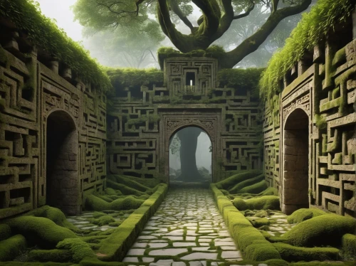 maze,labyrinth,the mystical path,ancient city,tunnel of plants,world digital painting,pathway,hollow way,3d fantasy,ancient house,heaven gate,the path,threshold,fantasy landscape,fantasy art,forest path,the threshold of the house,fantasy picture,passage,green garden,Photography,Documentary Photography,Documentary Photography 33