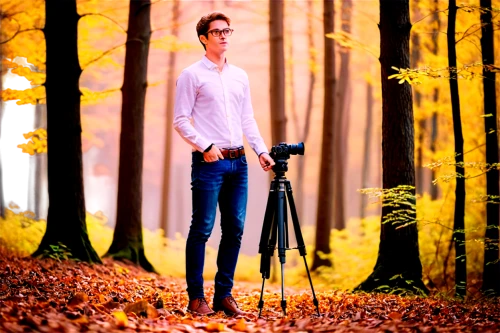 autumn photo session,portable tripod,autumn background,manfrotto tripod,camera tripod,autumn frame,nature photographer,leaf blower,stilts,walking stick,stilt,trekking pole,videographer,photographer,woodsman,autumn walk,autumn theme,mini tripod,male model,monopod,Illustration,Realistic Fantasy,Realistic Fantasy 37