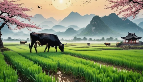 rice fields,ricefield,landscape background,rice field,farm background,rural landscape,the rice field,farm landscape,vietnam,pasture,world digital painting,chinese background,agricultural,countryside,rice paddies,green landscape,agriculture,japan landscape,idyllic,mountain pasture,Photography,General,Realistic