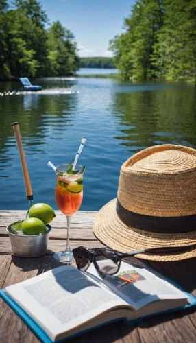 summer still-life,picnic boat,panama hat,boats and boating--equipment and supplies,floating on the river,auwaldsee,floating over lake,idyllic,outdoor recreation,summer day,summer feeling,schaalsee,almochsee,dock on beeds lake,book glasses,waldsee,summer holidays,travel insurance,cottagecore,aperitif,Photography,Fashion Photography,Fashion Photography 22