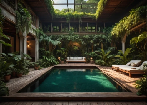 tropical house,tropical jungle,tropical greens,pool house,house plants,tropics,jungle,indoor,houseplant,green living,conservatory,greenhouse,cabana,tropical island,rainforest,indoors,garden design sydney,loft,exotic plants,tropical,Photography,General,Fantasy