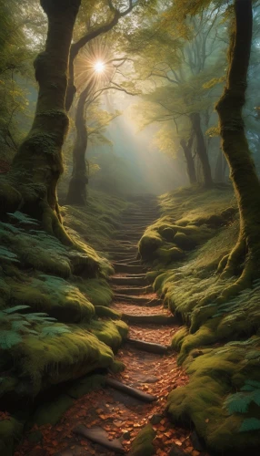 forest path,the mystical path,wooden path,pathway,the path,forest landscape,hiking path,winding steps,fantasy landscape,fairytale forest,path,tree lined path,hollow way,fairy forest,forest floor,green forest,forest glade,germany forest,appalachian trail,elven forest,Photography,General,Cinematic