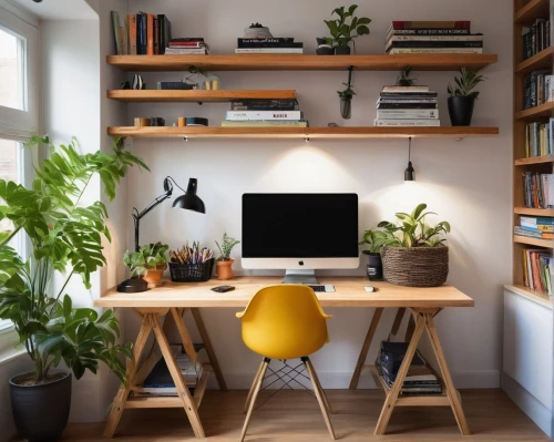 working space,wooden desk,desk,office desk,modern office,creative office,computer desk,secretary desk,writing desk,work space,blur office background,home office,apple desk,standing desk,computer workstation,workspace,desk lamp,desk accessories,modern decor,study room,Illustration,Retro,Retro 14