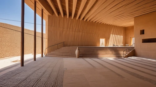 qasr azraq,corten steel,king abdullah i mosque,qasr al watan,caravansary,archidaily,soumaya museum,iranian architecture,lecture hall,qumran,inside courtyard,qasr al kharrana,wooden facade,school design,daylighting,christ chapel,lecture room,caravanserai,islamic architectural,outside staircase,Photography,General,Realistic