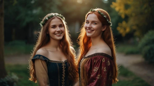 redheads,celtic woman,two girls,sisters,young women,mother and daughter,beautiful women,photoshop manipulation,mom and daughter,elves,fairytale characters,beautiful photo girls,romantic portrait,fantasy picture,singer and actress,portrait background,twin flowers,celebration of witches,musketeers,cockerel