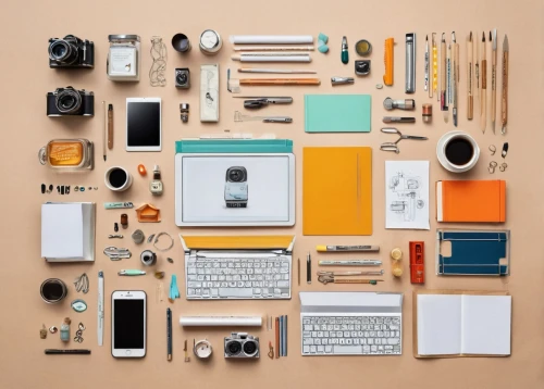 flat lay,summer flat lay,stationery,school tools,office supplies,organization,components,flatlay,art tools,school items,objects,disassembled,christmas flat lay,organized,graphic design studio,set of icons,gadgets,compartments,office stationary,clutter,Unique,Design,Knolling