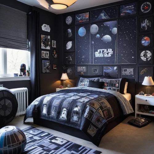 boy's room picture,great room,duvet cover,space art,deep space,sleeping room,space,millenium falcon,kids room,outer space,children's bedroom,space voyage,tie fighter,space ships,sci fi,space craft,out space,first order tie fighter,astronautics,tie-fighter,Illustration,Realistic Fantasy,Realistic Fantasy 15