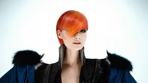 feather headdress,fashion illustration,mohawk hairstyle,asymmetric cut,feathered hair,artificial hair integrations,headdress,fashion design,headpiece,plumage,feather jewelry,hairdressing,tilda,hair shear,the fur red,color feathers,feathered,black macaws sari,trend color,pixie-bob