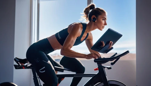 indoor cycling,elliptical trainer,stationary bicycle,bicycle trainer,exercise equipment,treadmill,exercise machine,indoor rower,aerobic exercise,cycling,cycle sport,woman bicycle,endurance sports,workout equipment,fitness room,workout items,exercise,biking,sports exercise,bicycle clothing,Illustration,Retro,Retro 26