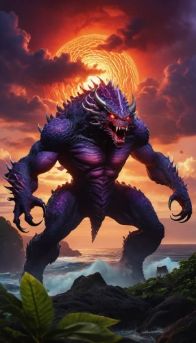 kong,dusk background,skylander giants,cynorhodon,king kong,godzilla,wall,cougnou,leopard's bane,kobold,goji,galiot,tantalus,skordalia,krafla volcano,flesh eater,landmannahellir,game illustration,supernatural creature,nature's wrath,Photography,General,Realistic