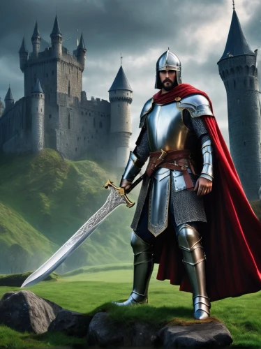 castleguard,massively multiplayer online role-playing game,crusader,heroic fantasy,medieval,templar castle,king arthur,bach knights castle,templar,excalibur,middle ages,knight armor,wall,the middle ages,paladin,germanic tribes,peter-pavel's fortress,czechia,king caudata,fantasy picture,Conceptual Art,Fantasy,Fantasy 34