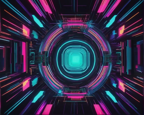 abstract retro,cinema 4d,cyber,electric arc,echo,cyberspace,orbital,cyclocomputer,ufo interior,matrix,computer art,vortex,retro background,vapor,futuristic,anomaly,trip computer,neon coffee,techno color,neon,Illustration,Abstract Fantasy,Abstract Fantasy 02