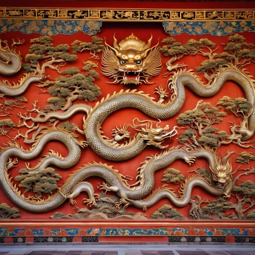 chinese dragon,xi'an,carved wall,chinese screen,golden dragon,chinese temple,zhajiangmian,chinese art,yangqin,chinese icons,bianzhong,hwachae,lhasa,wall decoration,diaojiaolou,tibetan,inner mongolia,barongsai,gwangokji,wall panel