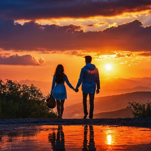 loving couple sunrise,couple silhouette,romantic scene,vintage couple silhouette,girl and boy outdoor,young couple,two people,as a couple,couple - relationship,beautiful couple,nature love,love couple,honeymoon,landscape background,man and woman,vintage boy and girl,hold hands,the luv path,couple goal,couple in love,Photography,General,Realistic
