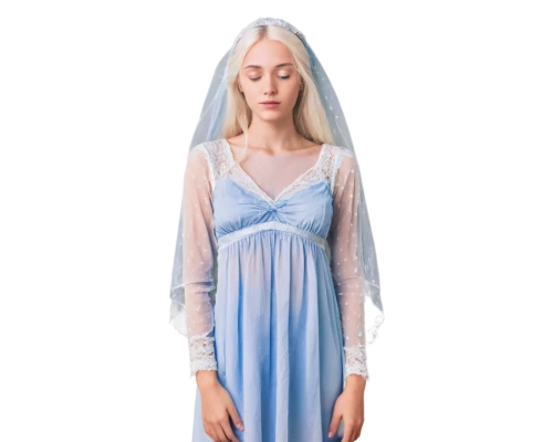 the angel with the veronica veil,nightgown,bridal party dress,the girl in nightie,bridal clothing,mazarine blue,dead bride,wedding dresses,bridal veil,overskirt,the prophet mary,jessamine,wedding gown,vestment,dress form,wedding dress,veil,mother of the bride,nightwear,day dress,Art,Artistic Painting,Artistic Painting 04