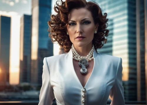 business woman,maureen o'hara - female,businesswoman,business women,bussiness woman,pearl necklace,business angel,portrait photography,evil woman,businesswomen,business girl,ceo,executive,femme fatale,queen anne,woman in menswear,chrystal,businessperson,rhonda rauzi,celtic queen,Conceptual Art,Sci-Fi,Sci-Fi 09