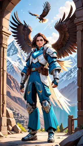 archangel,gryphon,mongolian eagle,falconer,imperial eagle,heroic fantasy,eagle illustration,garuda,griffin,wind warrior,eagle,the archangel,prejmer,griffon bruxellois,mountain hawk eagle,harp of falcon eastern,paladin,dwarf sundheim,white eagle,uriel,Anime,Anime,Cartoon