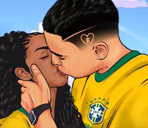 brazil,brazilian,brazilianwoman,boy kisses girl,casal,brasil,ronaldo,brasileira,futebol de salão,pda,brazil empire,fifa 2018,coxinha,samba,rio,black couple,first kiss,couple goal,rio 2016,fuça