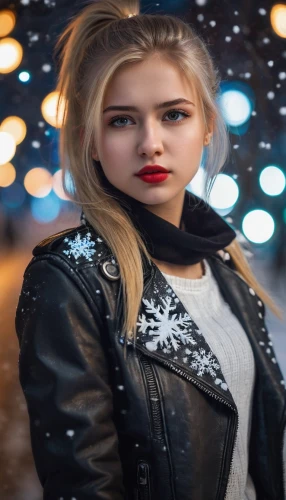 christmas snowy background,blonde girl with christmas gift,winter background,snowflake background,portrait background,photo session at night,background bokeh,christmasbackground,photographic background,bokeh effect,blonde woman,visual effect lighting,christmas background,concrete background,blonde girl,cool blonde,portrait photography,bokeh lights,portrait photographers,christmas woman,Illustration,Realistic Fantasy,Realistic Fantasy 27