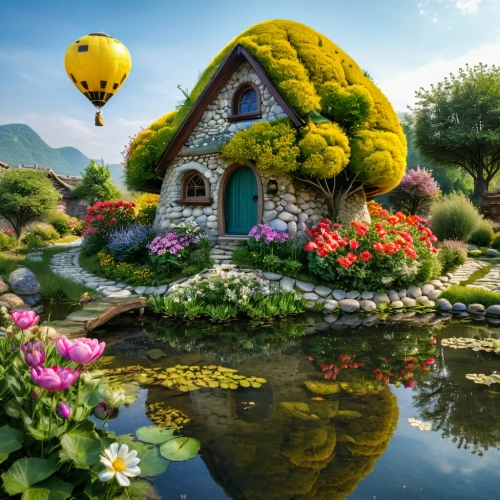 fairy village,fairy house,dubai miracle garden,miniature house,popeye village,fairy world,home landscape,fairy tale castle,little house,beautiful home,3d fantasy,yellow garden,fairytale castle,cottage garden,bee house,fairy door,mushroom landscape,small house,children's playhouse,children's fairy tale,Photography,General,Natural