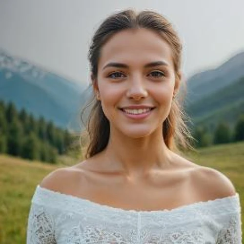 natural cosmetic,eurasian,beautiful young woman,beautiful girl with flowers,young woman,pretty young woman,a girl's smile,girl in white dress,romanian,beautiful face,inka,tatra,east-european shepherd,girl on a white background,girl in flowers,swedish german,telluride,rosa khutor,beauty face skin,girl in a long dress,Outdoor,Mountain Peak