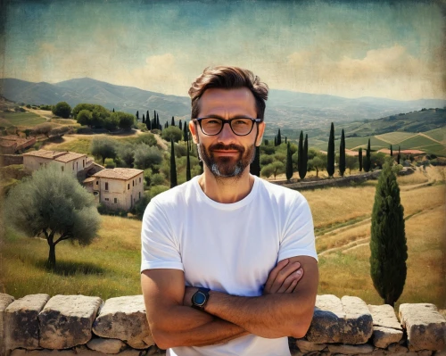 portrait background,tuscan,italian painter,matera,olive grove,bouleuterion,istria,puglia,campagna,artist portrait,gordes,tuscany,apulia,landscape background,matruschka,ciambotta,rustico,dimitrios,digital compositing,provencal life,Illustration,Realistic Fantasy,Realistic Fantasy 35