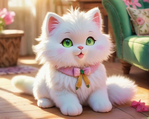 cute cat,pink cat,cute cartoon character,blossom kitten,ragdoll,doll cat,white cat,turkish angora,cartoon cat,flower cat,birman,cat kawaii,blue eyes cat,snowball,little cat,fluffy,cat,fluffy diary,pomeranian,pompom,Illustration,Japanese style,Japanese Style 02