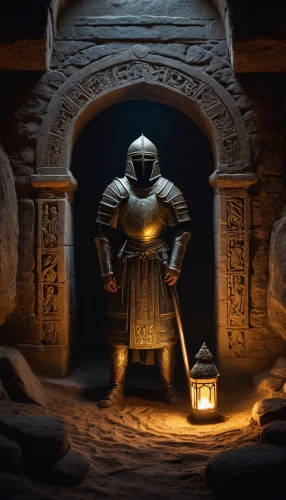 guards of the canyon,knight armor,crusader,tutankhamun,tutankhamen,cent,knight tent,templar,digital compositing,illuminated lantern,knight,stone lamp,play escape game live and win,paladin,hall of the fallen,vigil,doctor doom,the ancient world,crypt,guard,Photography,General,Natural
