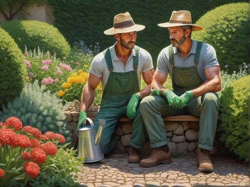work in the garden,gardening,gardener,forest workers,farmers,garden work,workers,farm workers,florists,grant wood,garden tools,shrub watering,horticulture,garden hose,growers,landscaping,watering can,planting,permaculture,impatiens,Conceptual Art,Daily,Daily 29